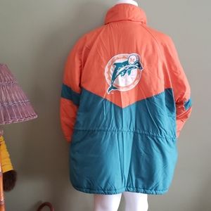 Vintage 90's Miami Dolphins NFL GameDay parka